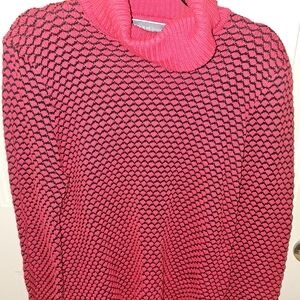 Karen Scott Vibrant Pink Cowl Neck Sweater